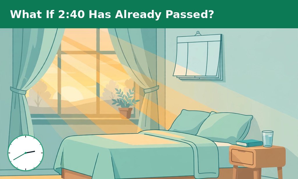 A bedroom at sunrise with a blank wall calendar and morning light through the window